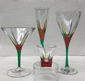 Incantos Collection Multi-Colored Wine Glass (Italian Glass) - Luxurious  Interiors
