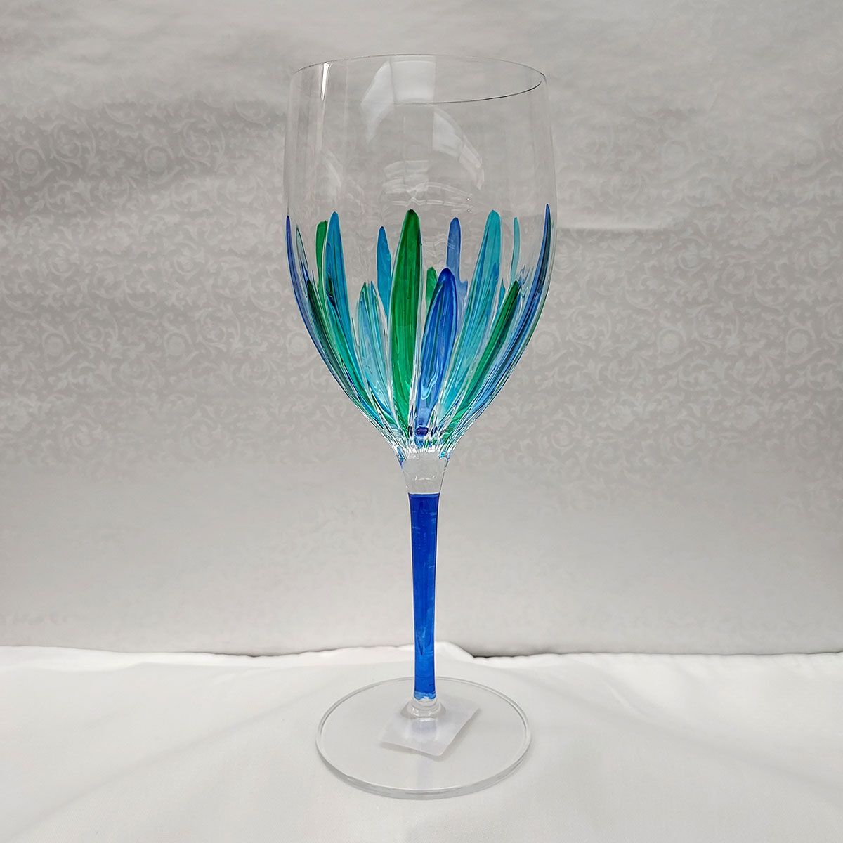 Timeless Champagne Glasses, Set of 2, Hand-Painted Italian Crystal